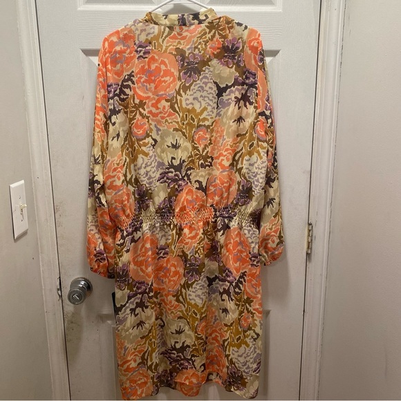 Ralph Lauren Chiffon floral printed midi flounce dress NWT - Picture 2 of 4